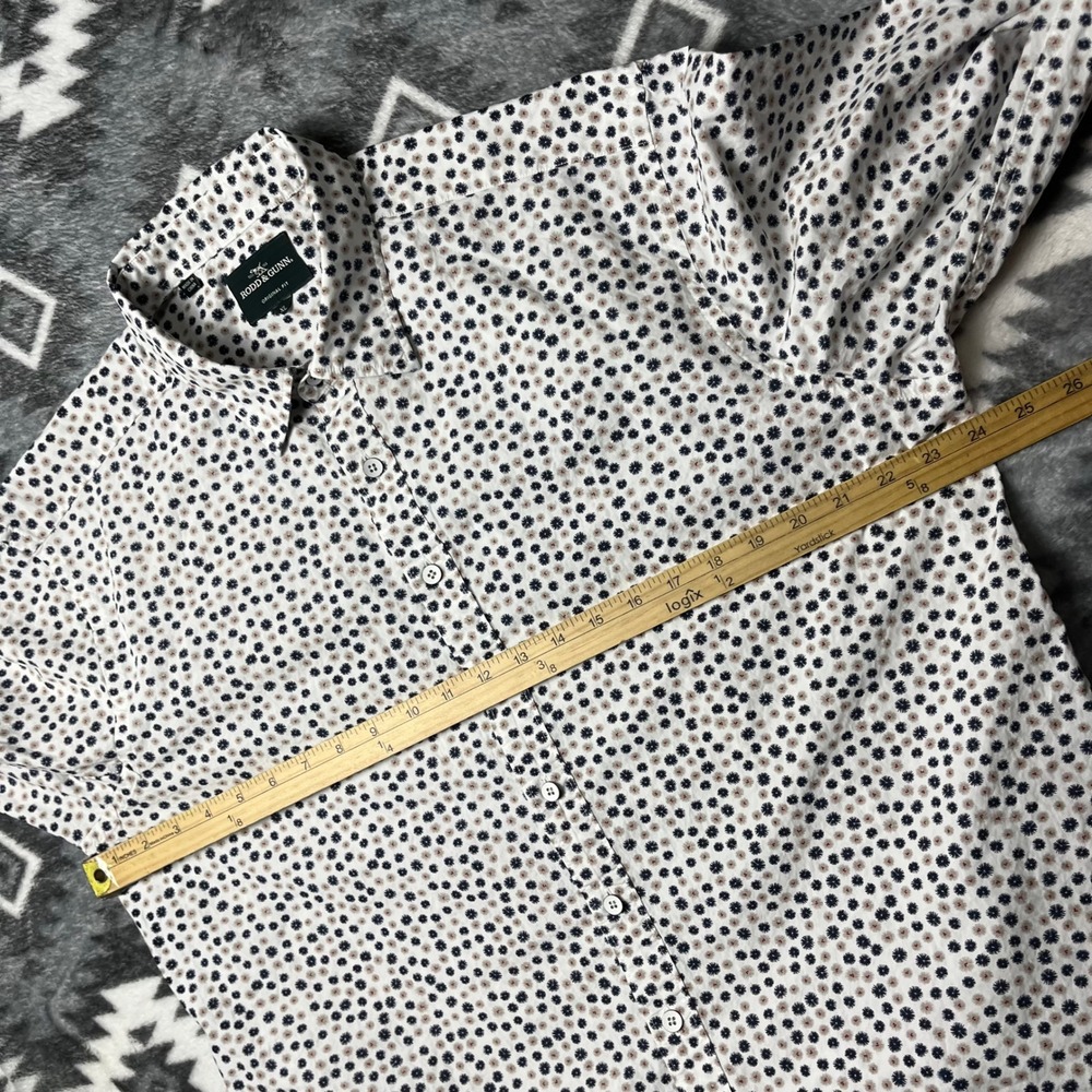 Rodd & Gunn Mens XL Original Fit Floral Burst Print Cotton Button Down Shirt - Picture 5 of 10